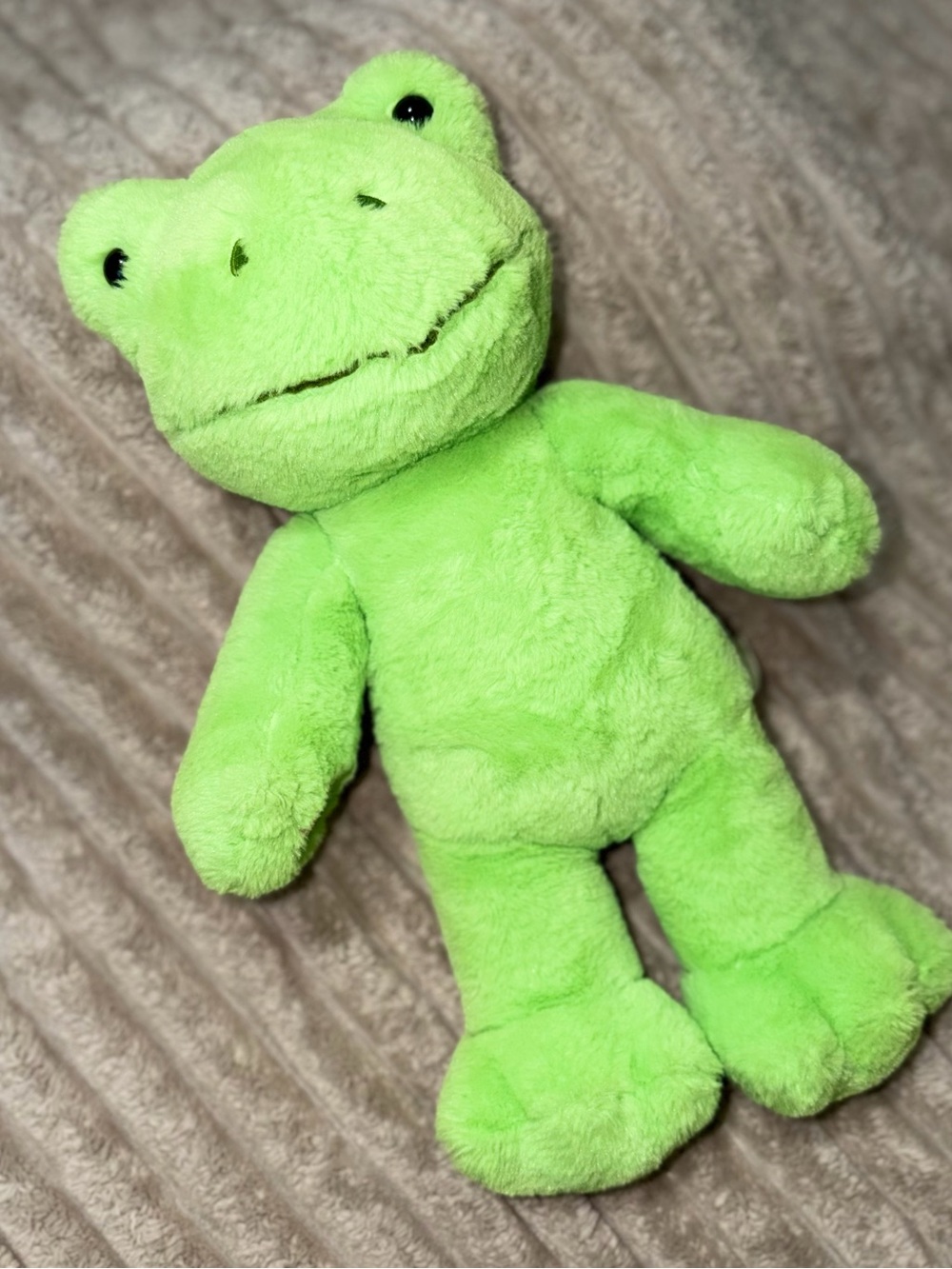 Build-A-Bear Frog Plush Spring Green Stuffed Animal BABW Soft Toy 18”